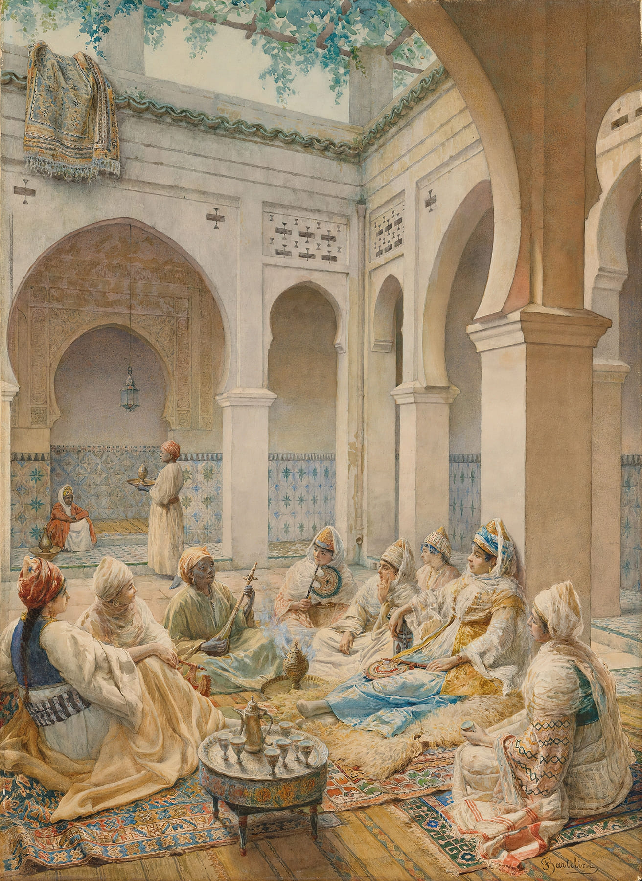 Conversation dans un patio à Alger